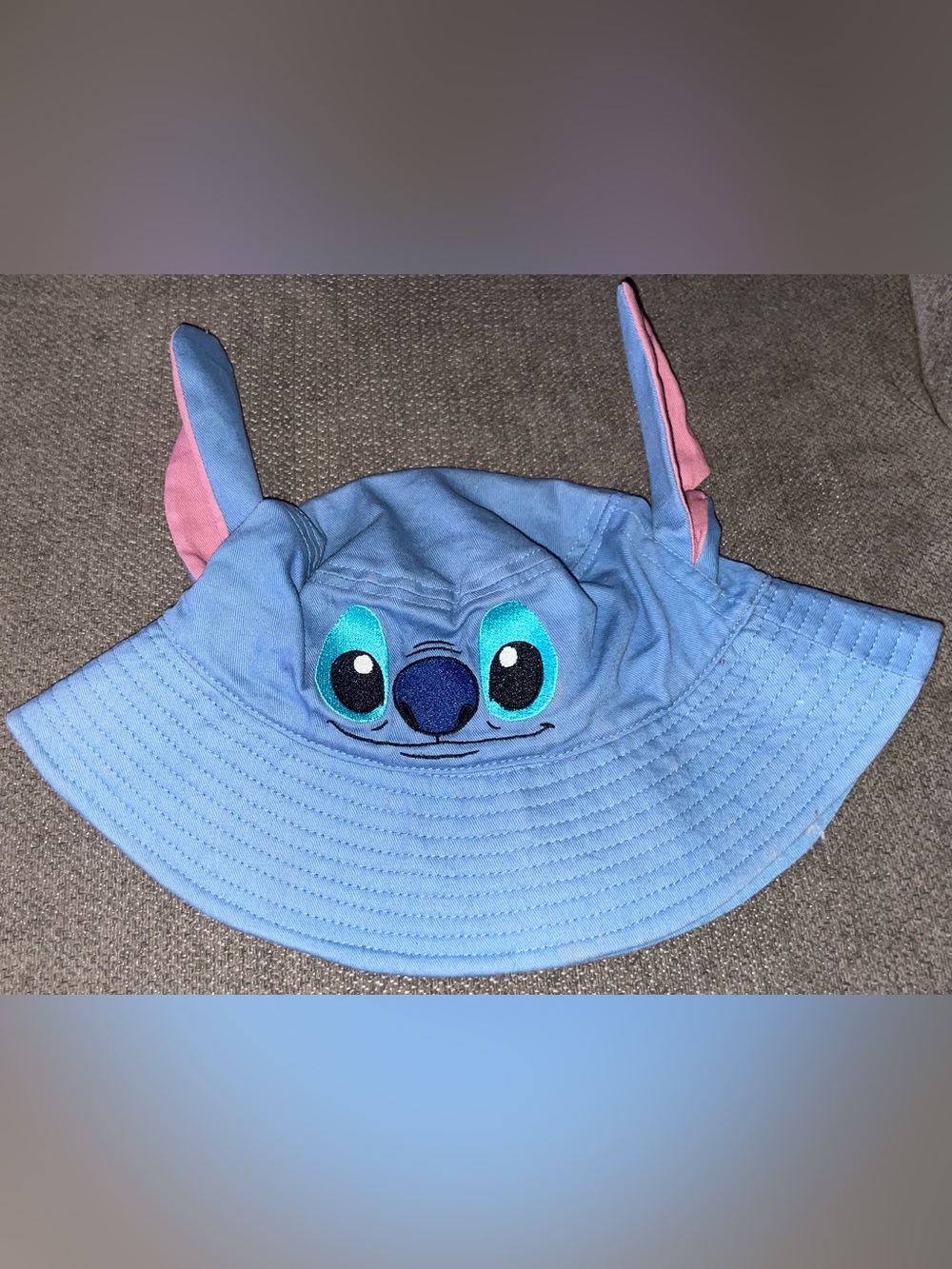 Disney Light Blue Stitch Bucket Hat with ears